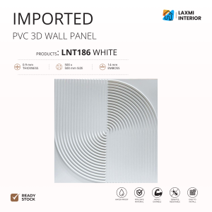 PVC 3D WALL PANEL : LNT186 WHITE